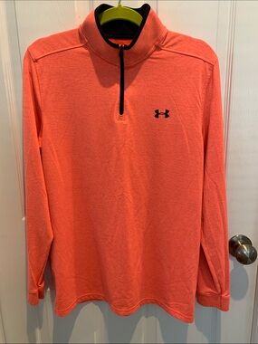Under Armour Orange 1/4 Zip Men's Performance Pullover Medium